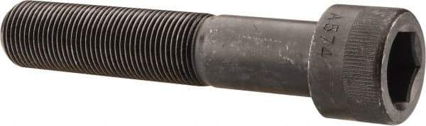 Made in USA - 7/8-14 UNF Hex Socket Drive, Socket Cap Screw - Alloy Steel, Black Oxide Finish, Partially Threaded, 4-1/2" Length Under Head - Apex Tool & Supply