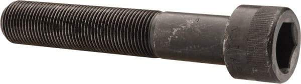 Made in USA - 7/8-14 UNF Hex Socket Drive, Socket Cap Screw - Alloy Steel, Black Oxide Finish, Partially Threaded, 5" Length Under Head - Apex Tool & Supply