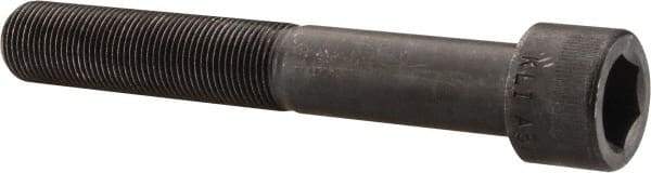 Made in USA - 7/8-14 UNF Hex Socket Drive, Socket Cap Screw - Alloy Steel, Black Oxide Finish, Partially Threaded, 6" Length Under Head - Apex Tool & Supply
