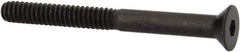 Made in USA - #10-24 UNC Hex Socket Drive, 82° Flat Screw - Alloy Steel, Black Oxide Finish, Partially Threaded, 2" OAL - Apex Tool & Supply