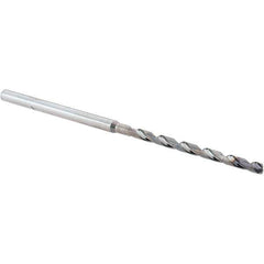 Walter-Titex - 3/32", 140° Point, Solid Carbide Micro Drill Bit - 77mm OAL, 37mm Flute Length, 3mm Shank Diam, Series A6589AMP - Apex Tool & Supply