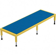 Vestil - 9" High x 24" Wide x 72" Deep, Yellow Step Stand - Steel, 500 Lb Capacity - Apex Tool & Supply