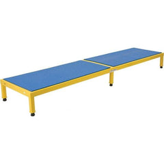 Vestil - 9" High x 24" Wide x 96" Deep, Yellow Step Stand - Steel, 500 Lb Capacity - Apex Tool & Supply