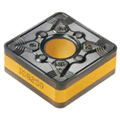 Iscar - SNMG866 NR Grade IC8350 Carbide Turning Insert - TiCN/Al2O3/TiN Finish, 90° Square, 1" Inscr Circle, 3/8" Thick, 3/32" Corner Radius - Apex Tool & Supply