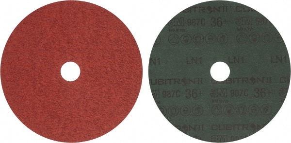 3M - 7" Diam 7/8" Hole 36 Grit Fiber Disc - Very Coarse Grade, Ceramic, 8,600 Max RPM, Series 987C - Apex Tool & Supply