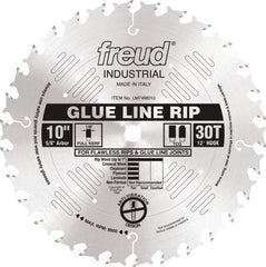 Freud - 10" Diam, 5/8" Arbor Hole Diam, 30 Tooth Wet & Dry Cut Saw Blade - Carbide-Tipped, Standard Round Arbor - Apex Tool & Supply