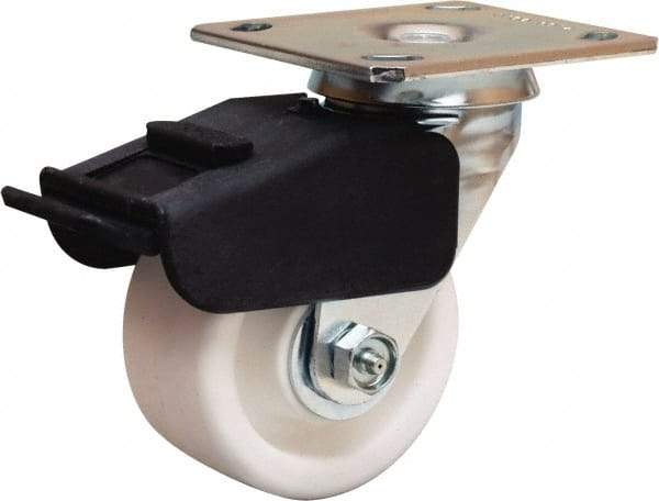 Hamilton - 4" Diam x 2" Wide x 5-5/8" OAH Top Plate Mount Swivel Caster - Polyolefin, 550 Lb Capacity, Delrin Bearing, 4 x 4-1/2" Plate - Apex Tool & Supply