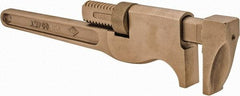 Ampco - 15" Aluminum Bronze Alloy Monkey Wrench - 2-13/16" Pipe Capacity - Apex Tool & Supply