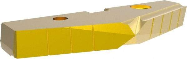 Allied Machine and Engineering - 92mm Diam x 7/16" Thick, Seat Code 7, 144° Included Angle Spade Drill Insert - TiN Coated, High Speed Steel, Series GEN2 T-A - Apex Tool & Supply