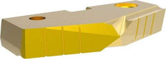 Allied Machine and Engineering - 2-19/32" Diam x 7/16" Thick, Seat Code 5, 144° Included Angle Spade Drill Insert - TiN Coated, High Speed Steel, Series GEN2 T-A - Apex Tool & Supply