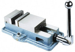Interstate - 6" Jaw Width, 7-1/2" Jaw Opening Capacity, Horizontal Stationary Machine Vise - Manual Operation, 7,875 Lb Capacity, 1 Station, 17.2" Long x 4.93" High x 1-1/2" Deep, 1-1/2" Jaw Height, Cast Iron - Apex Tool & Supply
