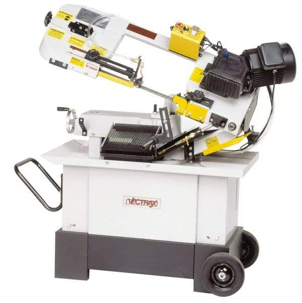 Vectrax - 7 x 10-1/2" Manual Combo Horizontal & Vertical Bandsaw - 1 Phase, 45° Vise Angle of Rotation, 1 hp, 240 Volts, Geared Head Drive - Apex Tool & Supply