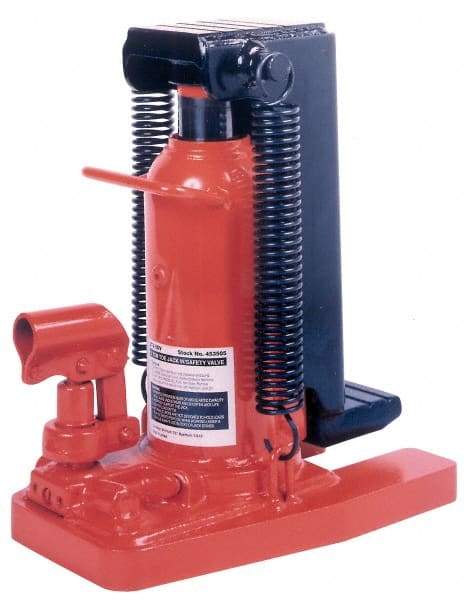 Omega Lift Equipment - 6 Ton Capacity Hydraulic Toe Lift Jack - 7/8" to 5-9/16" High, 4-3/4" Piston Stroke - Apex Tool & Supply