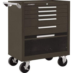 Kennedy - 5 Drawer 1,400 Lb Capacity Steel Tool Roller Cabinet - 27" Wide x 35" High x 18" Deep, Brown - Apex Tool & Supply