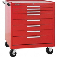 Kennedy - 8 Drawer 1,400 Lb Capacity Steel Tool Roller Cabinet - 34" Wide x 40" High x 20" Deep, Red - Apex Tool & Supply