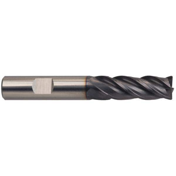 Guhring - 3/8" Diam, 1" Length of Cut, 3/8" Shank Diam, 2-1/2" OAL, 4 Flute Solid Carbide Square End Mill - Apex Tool & Supply
