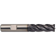 Guhring - 3/8" Diam, 1" Length of Cut, 3/8" Shank Diam, 2-1/2" OAL, 4 Flute Solid Carbide Square End Mill - Apex Tool & Supply