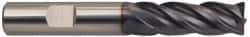 Guhring - 1", 1-1/2" LOC, 1" Shank Diam, 4" OAL, 4 Flute, Solid Carbide Square End Mill - Single End, FIREX Finish, Spiral Flute, 35/38° Helix, Centercutting, Right Hand Cut, Right Hand Flute, Series 3114 - Apex Tool & Supply
