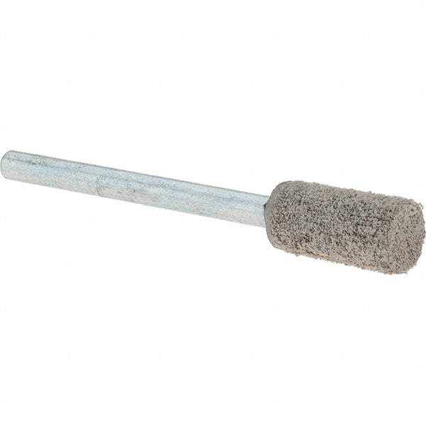 Rex Cut Product - 1/2" Head Diam x 1/2" Thickness, W163, Cylinder End, Aluminum Oxide Mounted Point - White, Medium Grade, 59,990 RPM - Apex Tool & Supply