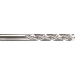 SGS - 19/64" 150° Solid Carbide Jobber Drill - AlTiN Finish, Right Hand Cut, Spiral Flute, Straight Shank, 3-3/4" OAL, Standard Point - Apex Tool & Supply