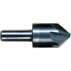 M.A. Ford - 1/2" Head Diam, 3/8" Shank Diam, 6 Flute 82° Solid Carbide Countersink - 2-1/8" OAL - Apex Tool & Supply