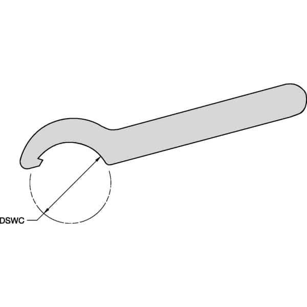 Kennametal - Locknut Wrench for Indexable Tools - Collet Chuck Compatible, TG-DV Toolholder Style Compatibility - Apex Tool & Supply