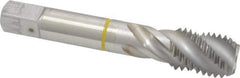 Guhring - 3/4-10 UNC 4 Flute 2B Modified Bottoming Spiral Flute Tap - Cobalt, Bright Finish, 4-1/4" OAL, Right Hand Flute, Right Hand Thread, Series 3904 - Apex Tool & Supply