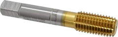 Guhring - 3/4-10 UNC 2BX H12/H13 Thread Limit Modified Bottoming Thread Forming Tap - Cobalt, TiN Finish, 4-1/4" OAL, Right Hand Thread, Series 3940 - Apex Tool & Supply