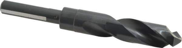 Chicago-Latrobe - 13/16" Drill, 118° Point, High Speed Steel Silver Deming & Reduced Shank Drill Bit - Oxide Finish, 6" OAL, Flats on Shank, 3-1/8" Flute Length, Right Hand Cut, Split Point, Spiral Flute, Regular Spiral - Apex Tool & Supply