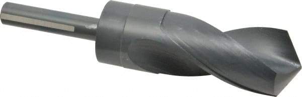 Chicago-Latrobe - 1-3/8" Drill, 118° Point, High Speed Steel Silver Deming & Reduced Shank Drill Bit - Oxide Finish, 6" OAL, Flats on Shank, 3-1/8" Flute Length, Right Hand Cut, Standard Point, Spiral Flute, Regular Spiral - Apex Tool & Supply