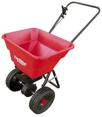 Made in USA - 80 Lb Polyethylene Walk Behind Broadcast Landscape Spreader - 10" Wheels - Apex Tool & Supply