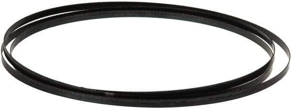 M.K. MORSE - 18 TPI, 9' 6" Long x 3/8" Wide x 0.025" Thick, Welded Band Saw Blade - High Carbon Steel, Toothed Edge, Raker Tooth Set, Flexible Back, Contour Cutting - Apex Tool & Supply