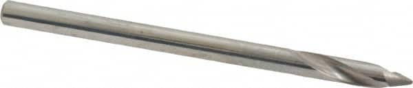 Made in USA - 1/8" Body Diam, 60°, 2" OAL, Solid Carbide Spotting Drill - Apex Tool & Supply
