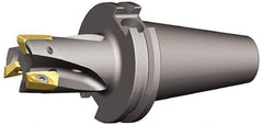 Kennametal - 1-1/2" Cut Diam, 0.64" Max Depth of Cut, 1-1/4" Shank Diam, 6.468" OAL, Indexable Square Shoulder End Mill - EC18.., EP18.. Inserts, Weldon Shank, 0° Lead Angle - Apex Tool & Supply