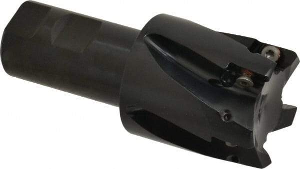 Kennametal - 2" Cut Diam, 18.03mm Max Depth of Cut, 1-1/4" Shank Diam, 115.06mm OAL, Indexable Square Shoulder End Mill - EC18.., EP18.. Inserts, Weldon Shank, 0° Lead Angle - Apex Tool & Supply