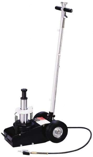 Omega Lift Equipment - 35 Ton Capacity Dual Stage Air Actuated Truck Jack - 8 to 19-1/2" High - Apex Tool & Supply