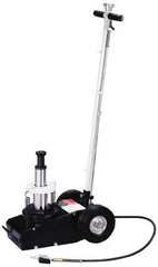 Omega Lift Equipment - 35 Ton Capacity Dual Stage Air Actuated Truck Jack - 8 to 19-1/2" High - Apex Tool & Supply
