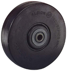 Albion - 3 Inch Diameter x 1-1/4 Inch Wide, Solid Rubber Caster Wheel - 125 Lb. Capacity, 1-15/32 Inch Hub Length, 3/8 Inch Axle Diameter, Sleeve Bearing - Apex Tool & Supply
