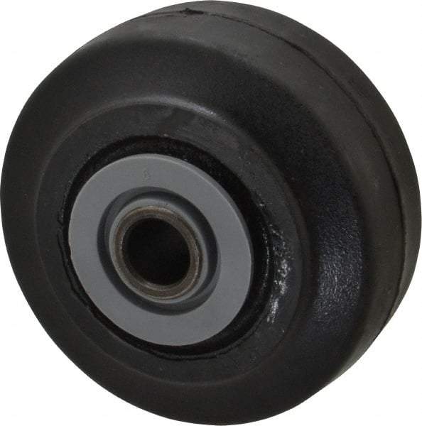 Albion - 3-1/4 Inch Diameter x 1-1/2 Inch Wide, Solid Rubber Caster Wheel - 140 Lb. Capacity, 1-5/8 Inch Hub Length, 1/2 Inch Axle Diameter, Roller Bearing - Apex Tool & Supply