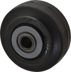 Albion - 3-1/4 Inch Diameter x 1-1/2 Inch Wide, Solid Rubber Caster Wheel - 140 Lb. Capacity, 1-5/8 Inch Hub Length, 1/2 Inch Axle Diameter, Roller Bearing - Apex Tool & Supply