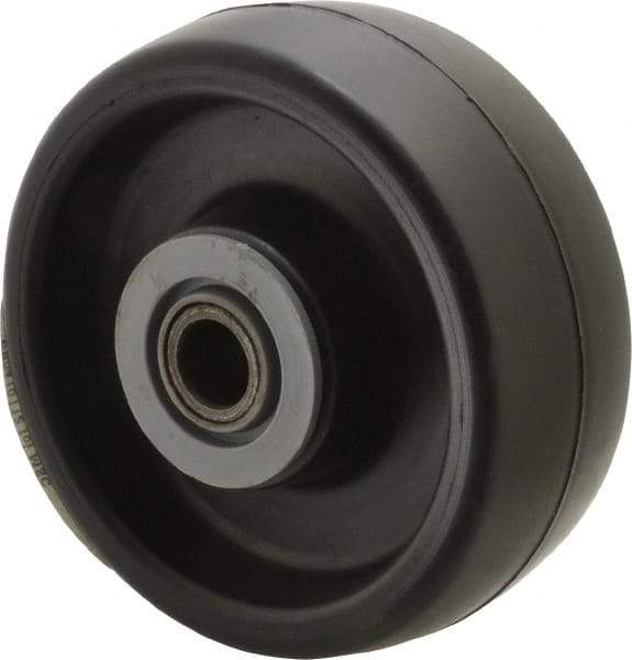 Albion - 4 Inch Diameter x 1-1/2 Inch Wide, Polyolefin Caster Wheel - 400 Lb. Capacity, 1-5/8 Inch Hub Length, 1/2 Inch Axle Diameter, Roller Bearing - Apex Tool & Supply