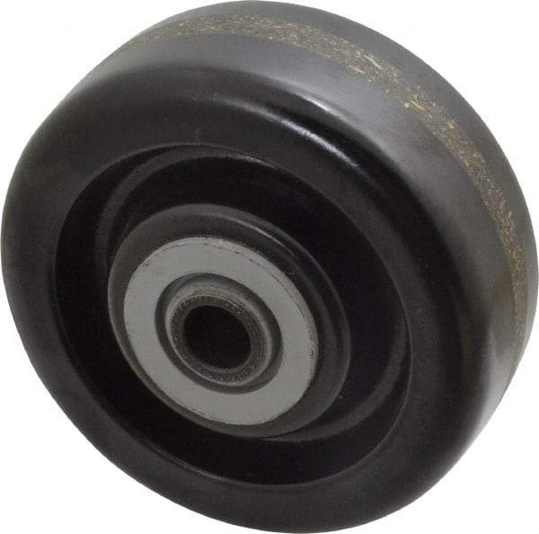 Albion - 4 Inch Diameter x 1-1/2 Inch Wide, Phenolic Caster Wheel - 600 Lb. Capacity, 1-5/8 Inch Hub Length, 1/2 Inch Axle Diameter, Roller Bearing - Apex Tool & Supply