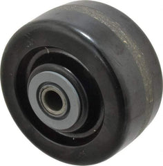 Albion - 4 Inch Diameter x 2 Inch Wide, Phenolic Caster Wheel - 800 Lb. Capacity, 2-3/16 Inch Hub Length, 1/2 Inch Axle Diameter, Roller Bearing - Apex Tool & Supply