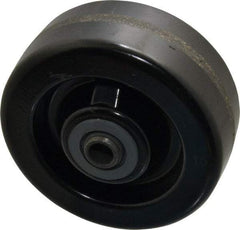 Albion - 5 Inch Diameter x 2 Inch Wide, Phenolic Caster Wheel - 1,200 Lb. Capacity, 2-3/16 Inch Hub Length, 1/2 Inch Axle Diameter, Roller Bearing - Apex Tool & Supply