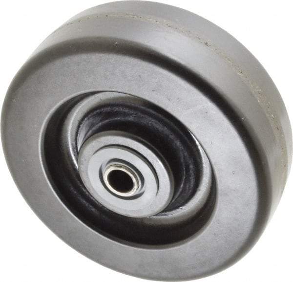 Albion - 6 Inch Diameter x 2 Inch Wide, Phenolic Caster Wheel - 1,200 Lb. Capacity, 2-3/16 Inch Hub Length, 1/2 Inch Axle Diameter, Roller Bearing - Apex Tool & Supply