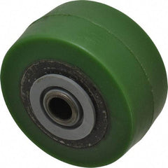 Albion - 3-1/4 Inch Diameter x 1-5/8 Inch Wide, Polyurethane Caster Wheel - 420 Lb. Capacity, 1-7/8 Inch Hub Length, 1/2 Inch Axle Diameter, Roller Bearing - Apex Tool & Supply