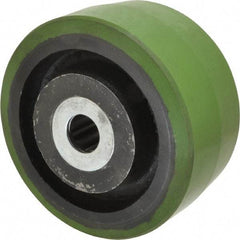 Albion - 6 Inch Diameter x 3 Inch Wide, Polyurethane Caster Wheel - 2,040 Lb. Capacity, 3-1/4 Inch Hub Length, 1 Inch Axle Diameter, Roller Bearing - Apex Tool & Supply