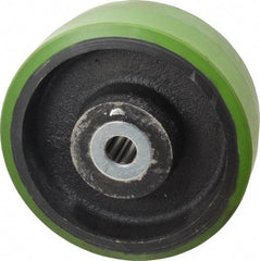Albion - 8 Inch Diameter x 3 Inch Wide, Polyurethane Caster Wheel - 2,520 Lb. Capacity, 3-1/4 Inch Hub Length, 1 Inch Axle Diameter, Roller Bearing - Apex Tool & Supply