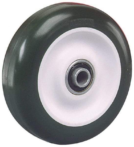 Albion - 3 Inch Diameter x 1-1/4 Inch Wide, Polyurethane Caster Wheel - 300 Lb. Capacity, 1-3/8 Inch Hub Length, 3/8 Inch Axle Diameter, Ball Bearing - Apex Tool & Supply