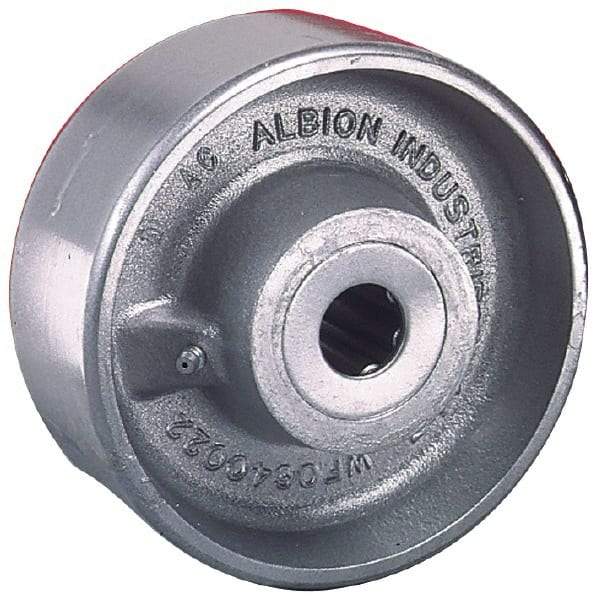 Albion - 8 Inch Diameter x 3 Inch Wide, Forged Steel Caster Wheel - 4,500 Lb. Capacity, 3-1/4 Inch Hub Length, 1 Inch Axle Diameter, Roller Bearing - Apex Tool & Supply